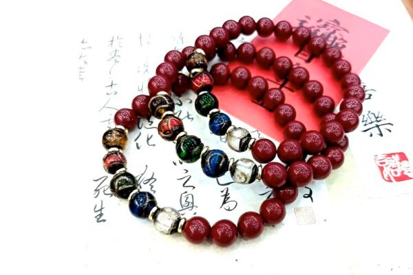 Incense Ash & Glass Bead Bracelet: Realm of Sacred Dust - Image 5