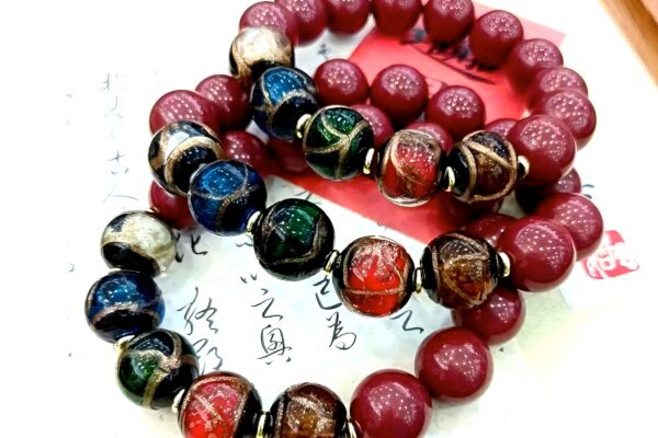 Incense Ash & Glass Bead Bracelet: Realm of Sacred Dust - Image 4