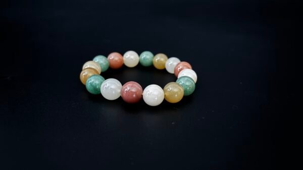 Radiant Multicolor Jade Bead Bracelet - Image 2