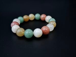 Radiant Multicolor Jade Bead Bracelet