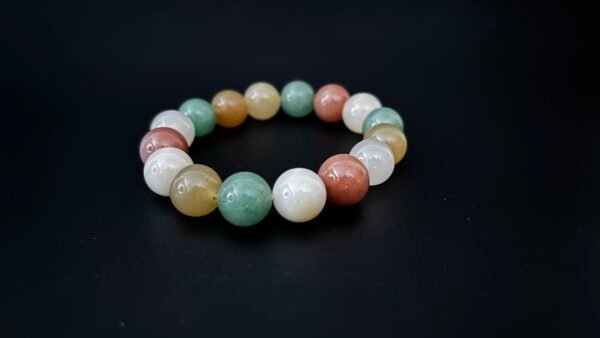 Radiant Multicolor Jade Bead Bracelet