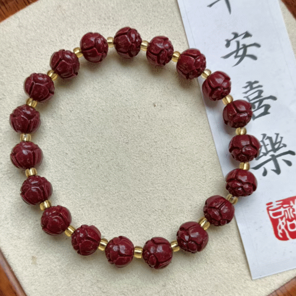 Cinnabar Bead Bracelet Collection - Image 2