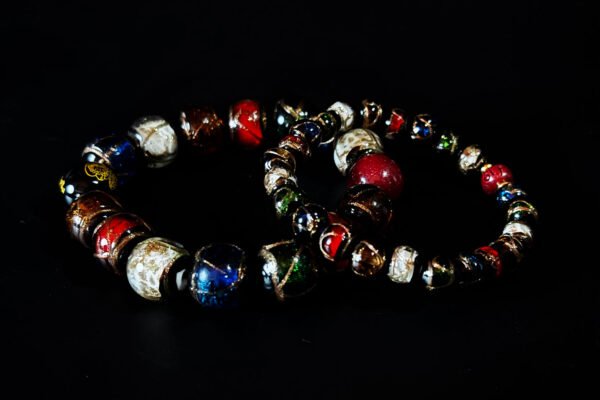 Incense Ash & Glass Bead Bracelet: Realm of Sacred Dust