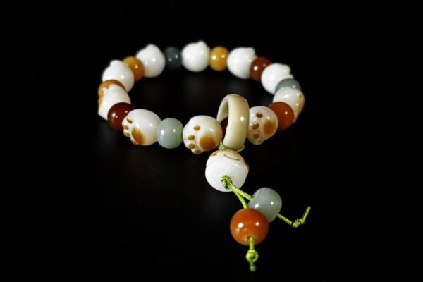 Triad Blessings Cat Claw Bodhi Bead Bracelet